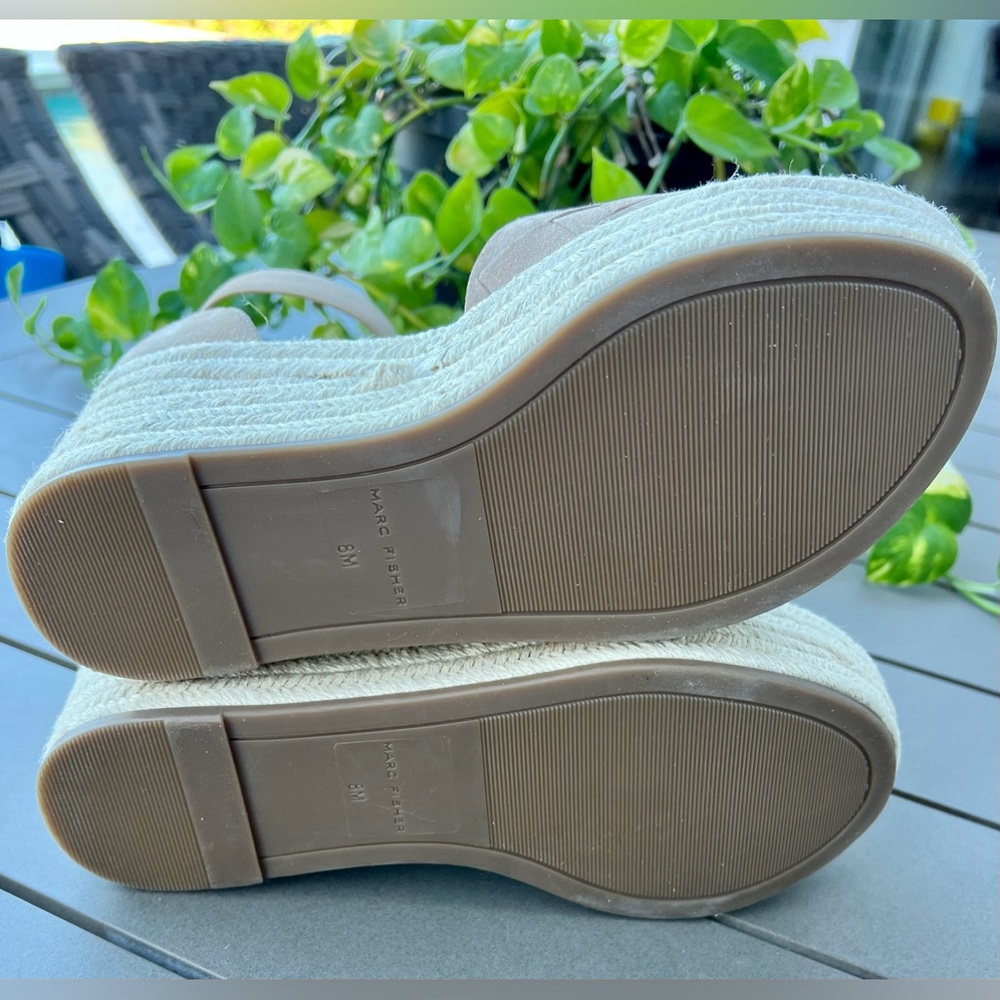 Marc Fisher Varin Espadrille Wedge Sandal Women's Size 8-Beige - Picture 6 of 6